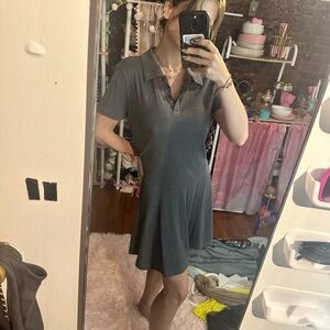 💕 a-line gray polo dress